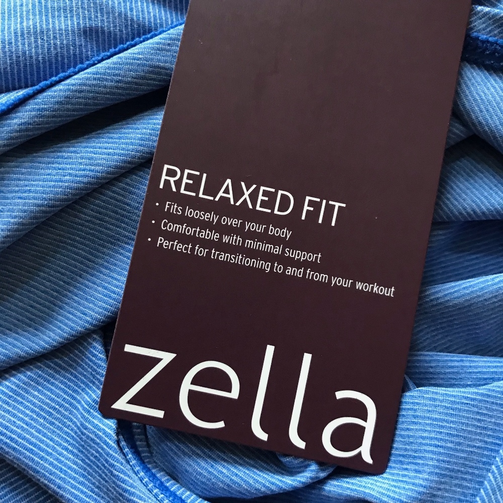 NWT Zella Her Layered Tank Racerback Blue Top L - Picture 7 of 8